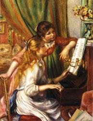 Auguste renoir Young Girls at the Piano France oil painting art